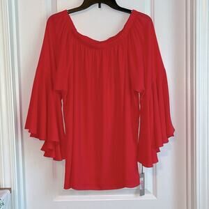 Last Tango Bell Sleeve Coral Top, NWT